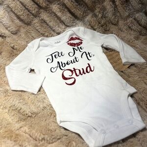 Baby onesie, tell me about it stud